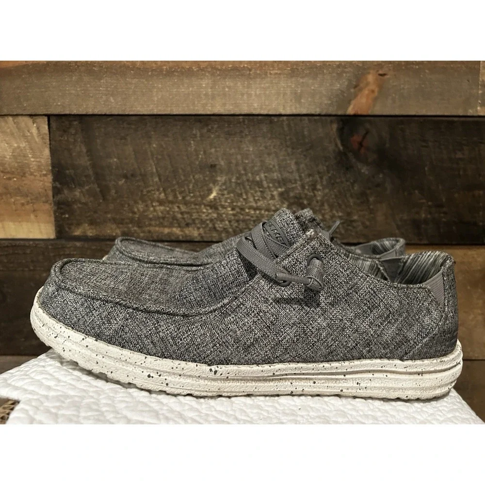 Skechers Mens Streetwear Memory Foam Relaxed Fit Shoe Gray‎ Size 9